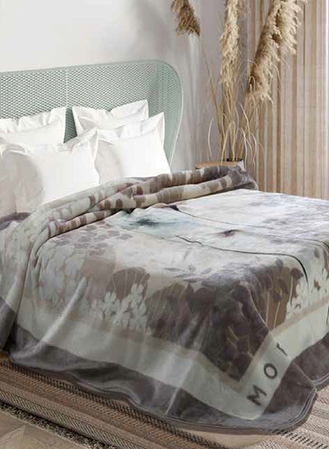 Mora spain Mora Gold  blanket, model R18, size 220*240 cm, 85% acrylic, 15% polyester. - Image 1